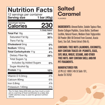 Barras de proteína de colágeno